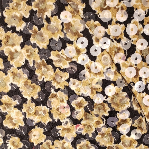 Vintage Liz Claiborne Trapeze Swing Dress Floral Sequined 90's Grundge - Picture 8 of 8